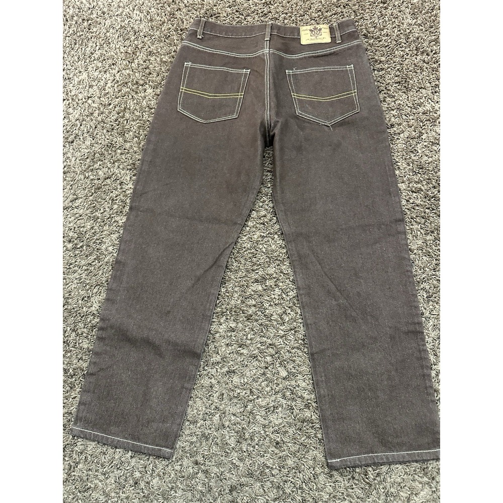 Beyond The Limit Black Denim Baggy Jeans Men's Brown Size 38 X 32